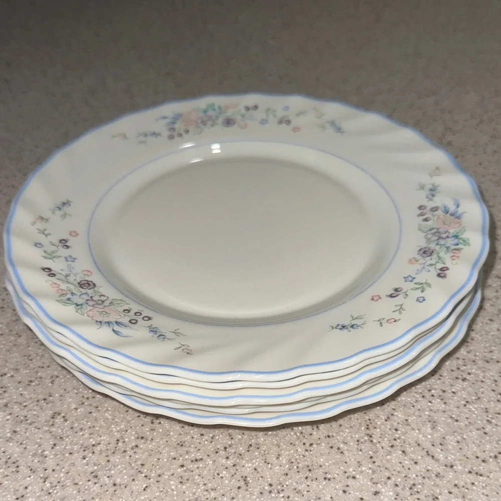 Vintage France Arcopal Victoria French Floral Salad Plates Set of 6